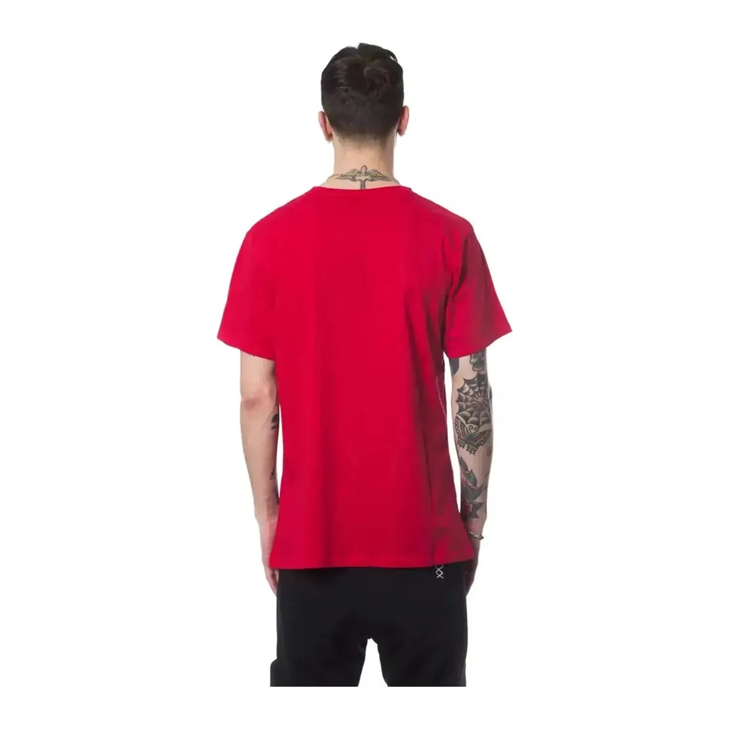 Nicolo Tonetto Elegant Red Round Neck Printed Tee rosso-red-t-shirt-1