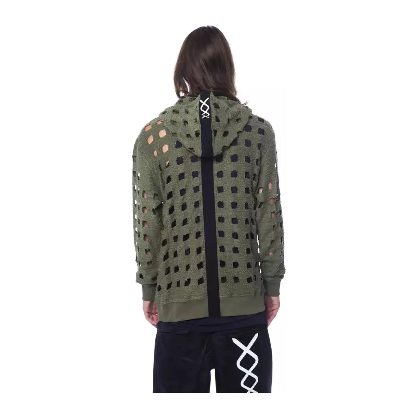 Nicolo Tonetto Oversized Hooded Fleece - Army Zip Comfort army-sweater-1