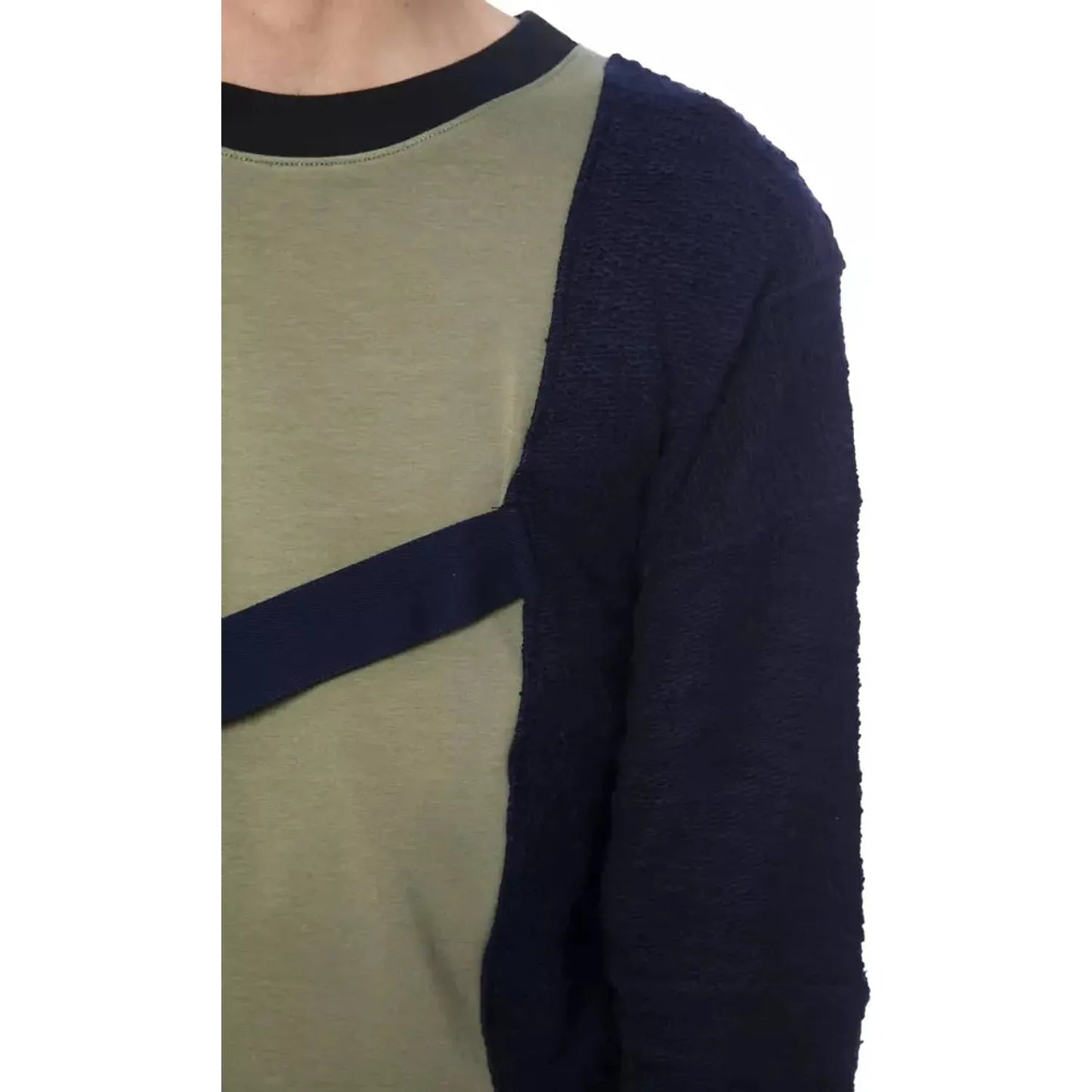 Nicolo Tonetto Elevate Your Style with a Refined Army Fleece army-blue-sweater