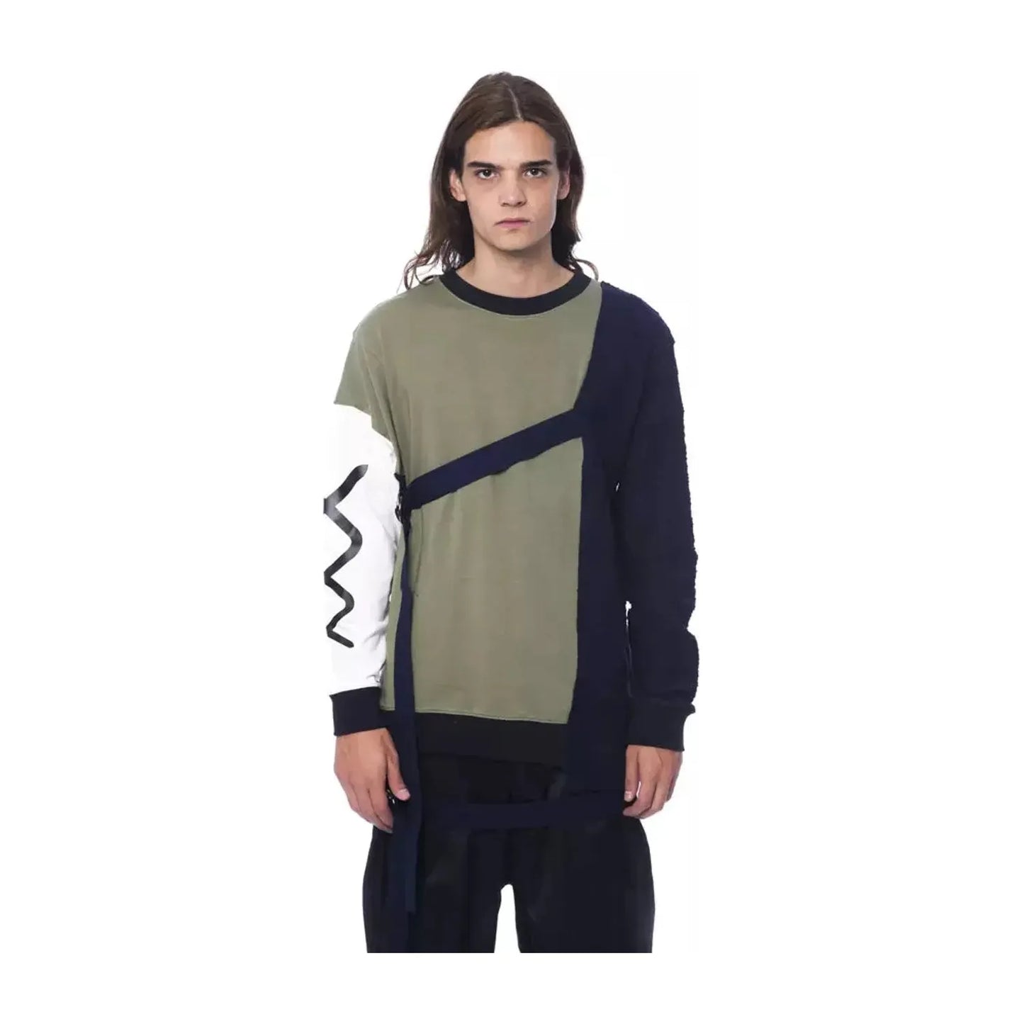 Nicolo Tonetto Elevate Your Style with a Refined Army Fleece army-blue-sweater