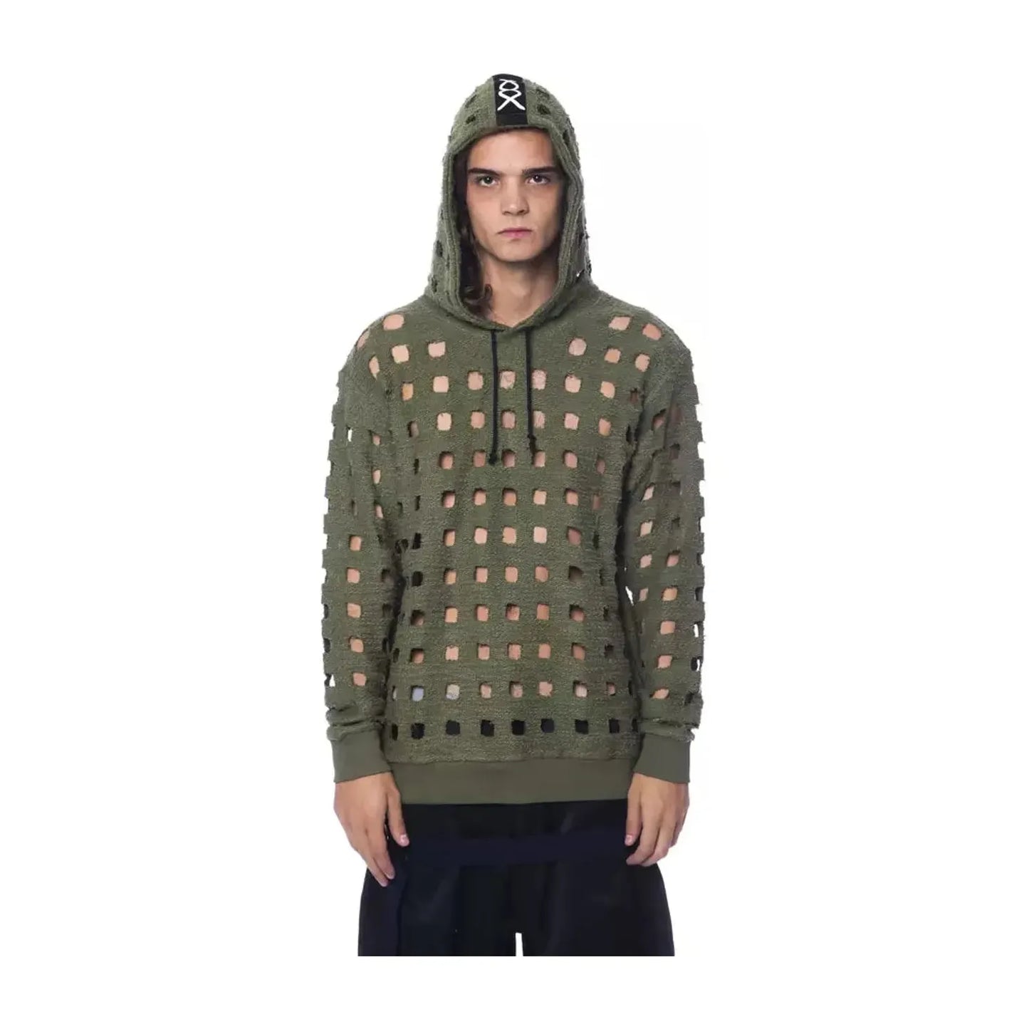 Nicolo Tonetto Army Perforated Cotton Hoodie - Casual Elegance army-sweater stock_product_image_12991_1519829661-14-ebd9e7bc-e5a.webp
