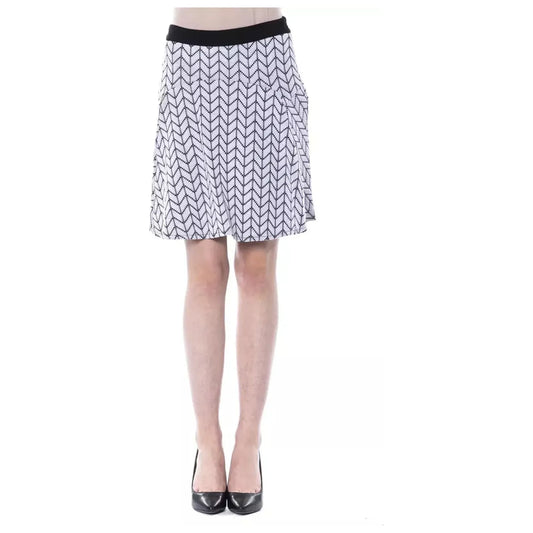 BYBLOS Chic Black and White Tube Short Skirt WOMAN SKIRTS black-white-acrylic-skirt
