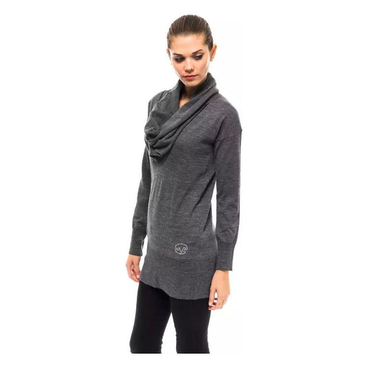 Montana Blu Embellished High Collar Gray Sweater gray-wool-sweater stock_product_image_14227_1554296542-20-39ec2e10-07f.jpg