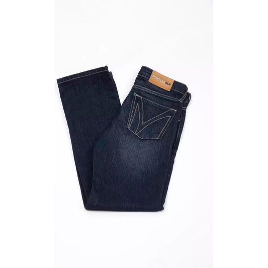 Montana Blu Elegant Embroidered Denim Jeans blue-cotton-jeans-pant-36
