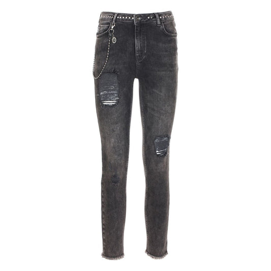 Imperfect Elegant Black Denim Trousers black-cotton-jeans-pant-30