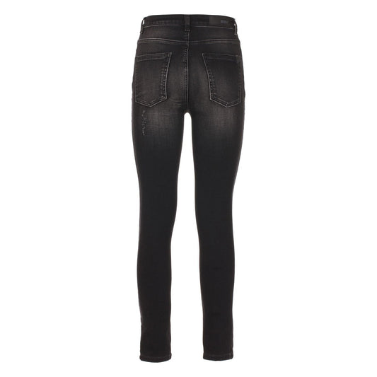 Imperfect Sleek Black Cotton-Blend Sweat Pants Jeans & Pants iwwpf-imperfect-jeans-pant-2