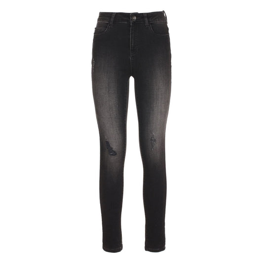 Imperfect Sleek Black Cotton-Blend Sweat Pants Jeans & Pants iwwpf-imperfect-jeans-pant-2