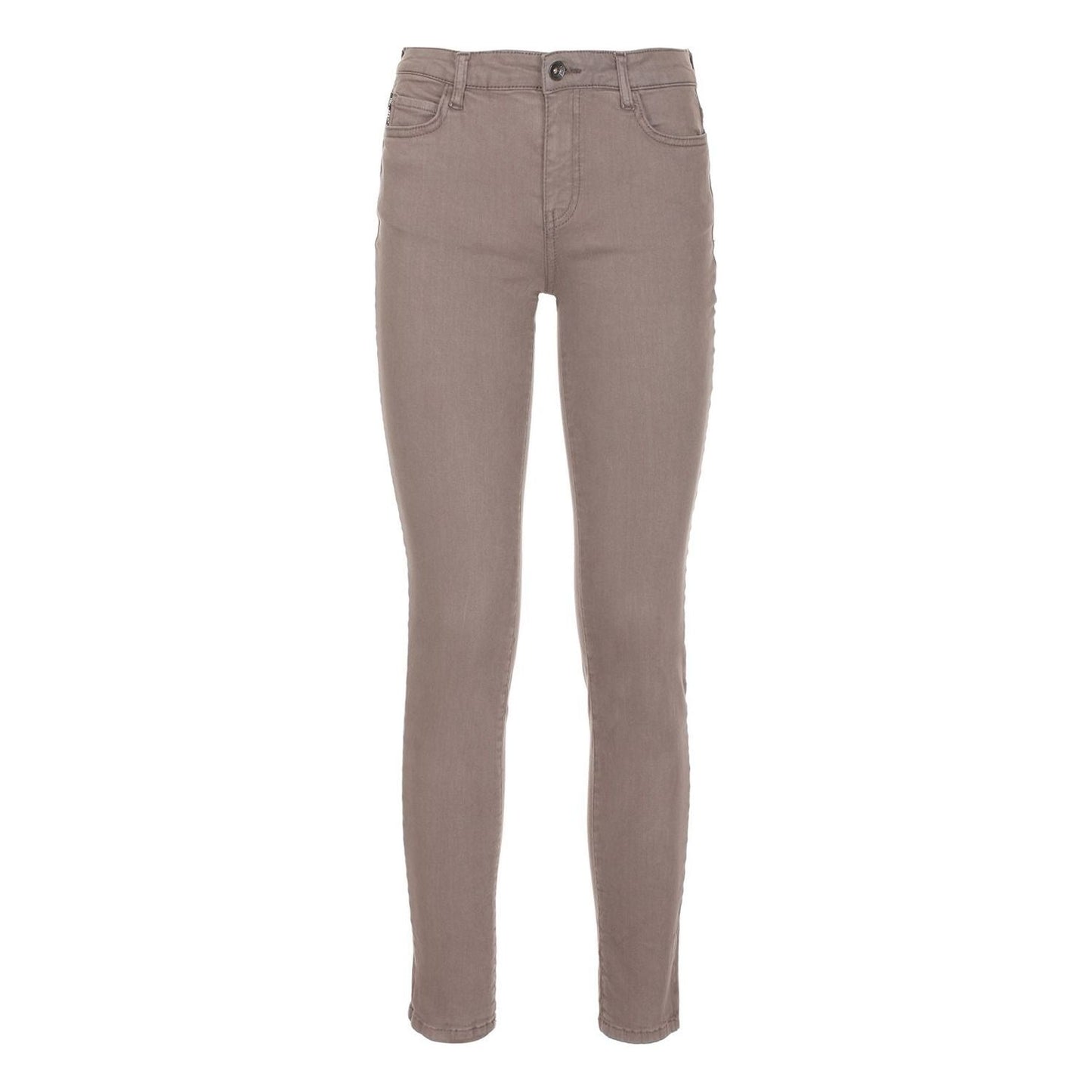 Imperfect Impeccable Gray Cotton Stretch Pants Jeans & Pants iwwpu-imperfect-jeans-pant