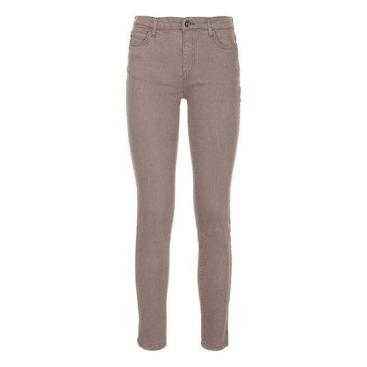 Imperfect Impeccable Gray Cotton Stretch Pants Jeans & Pants iwwpu-imperfect-jeans-pant