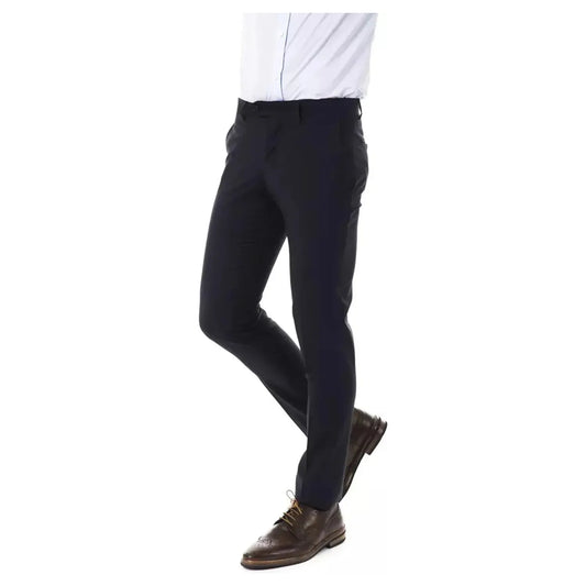 UominitalianiElegant Gray Woolen Suit Pants - Drop 8 CutMcRichard Designer Brands£89.00
