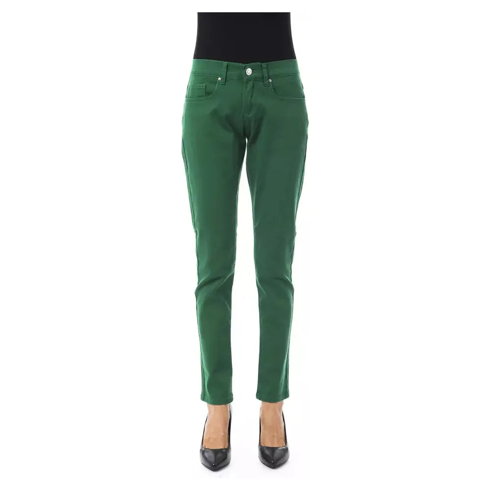 BYBLOS Chic Green Slim Fit Cotton Pants green-cotton-jeans-pant-9 stock_product_image_17635_578062582-26-e67d2f3a-bbe.webp