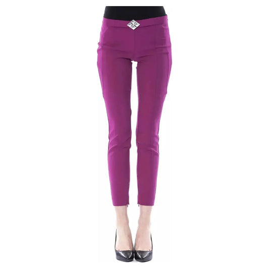 BYBLOS Elegant Purple Skinny Pants with Chic Zip Detail magentabis-jeans-pant stock_product_image_17639_1563521427-32-98caa2c2-7ef.webp