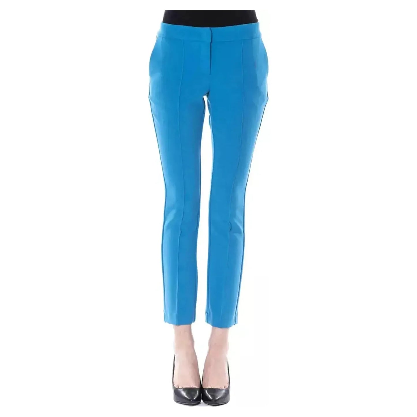 BYBLOS Chic Light Blue Skinny Pants with Zip Closure Jeans & Pants iris-jeans-pant
