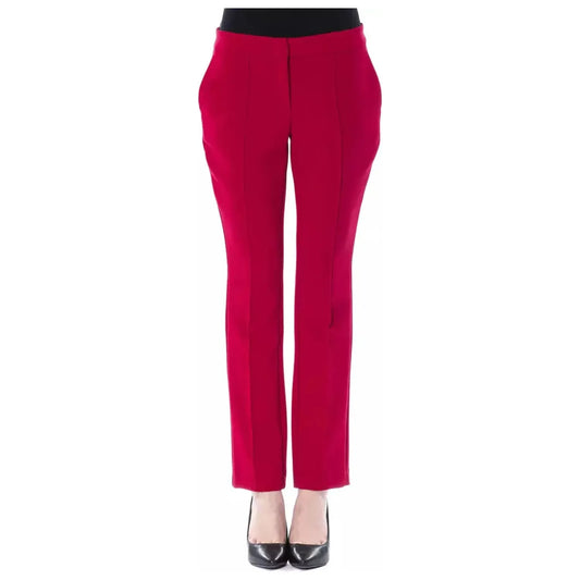 BYBLOS Chic Fuchsia Slim Fit Trousers ciliegia-jeans-pant