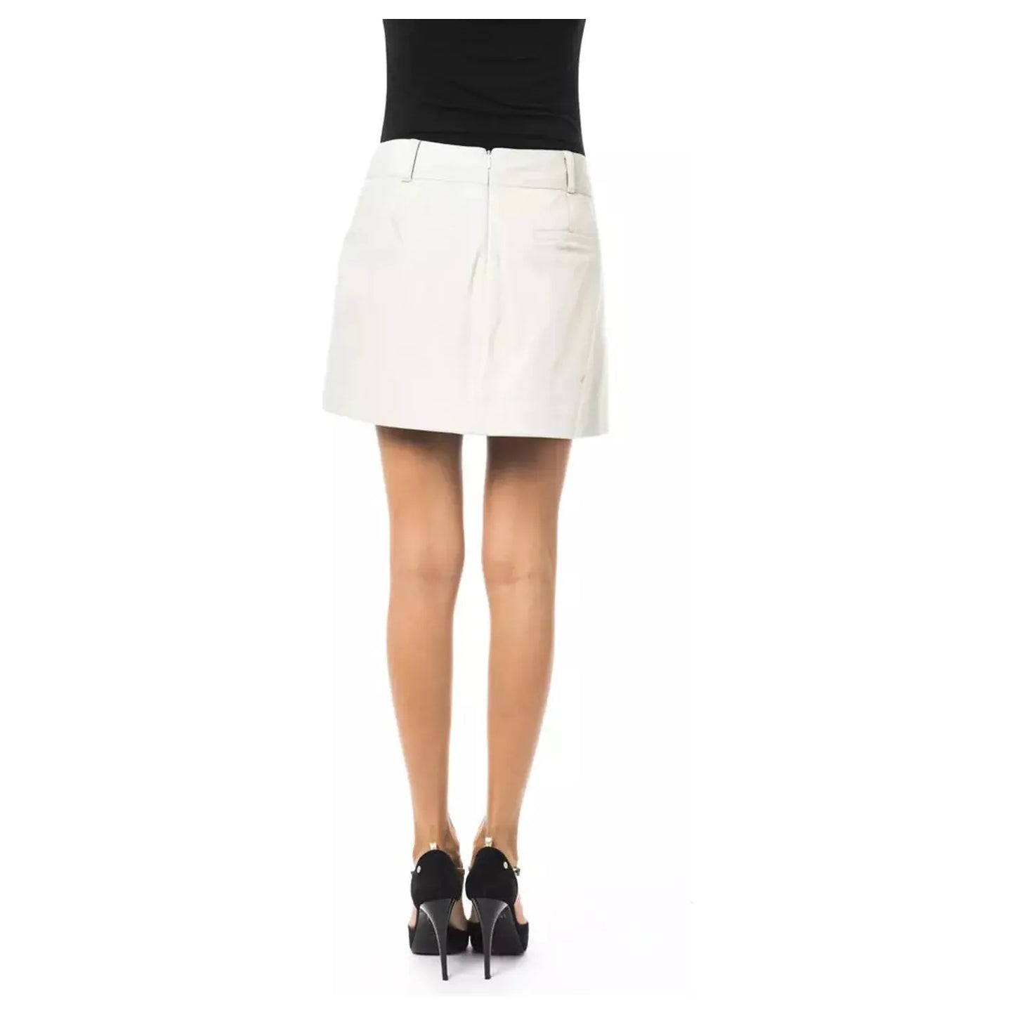 BYBLOS Chic Tulip Gray Cotton-Blend Skirt WOMAN SKIRTS gray-cotton-skirt