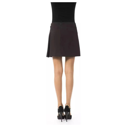 BYBLOS Chic Brown Tulip Short Skirt brown-polyester-skirt-1 WOMAN SKIRTS stock_product_image_17677_5432345-17-8c38e1f9-39d.webp