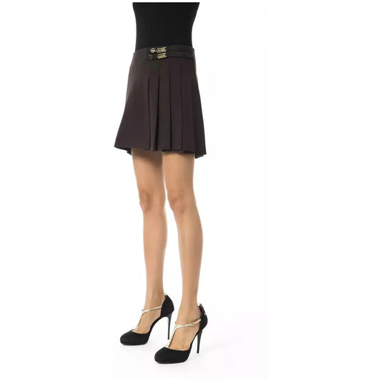 BYBLOS Chic Brown Tulip Short Skirt brown-polyester-skirt-1 WOMAN SKIRTS stock_product_image_17677_941043676-24-fe07d449-3f5.webp