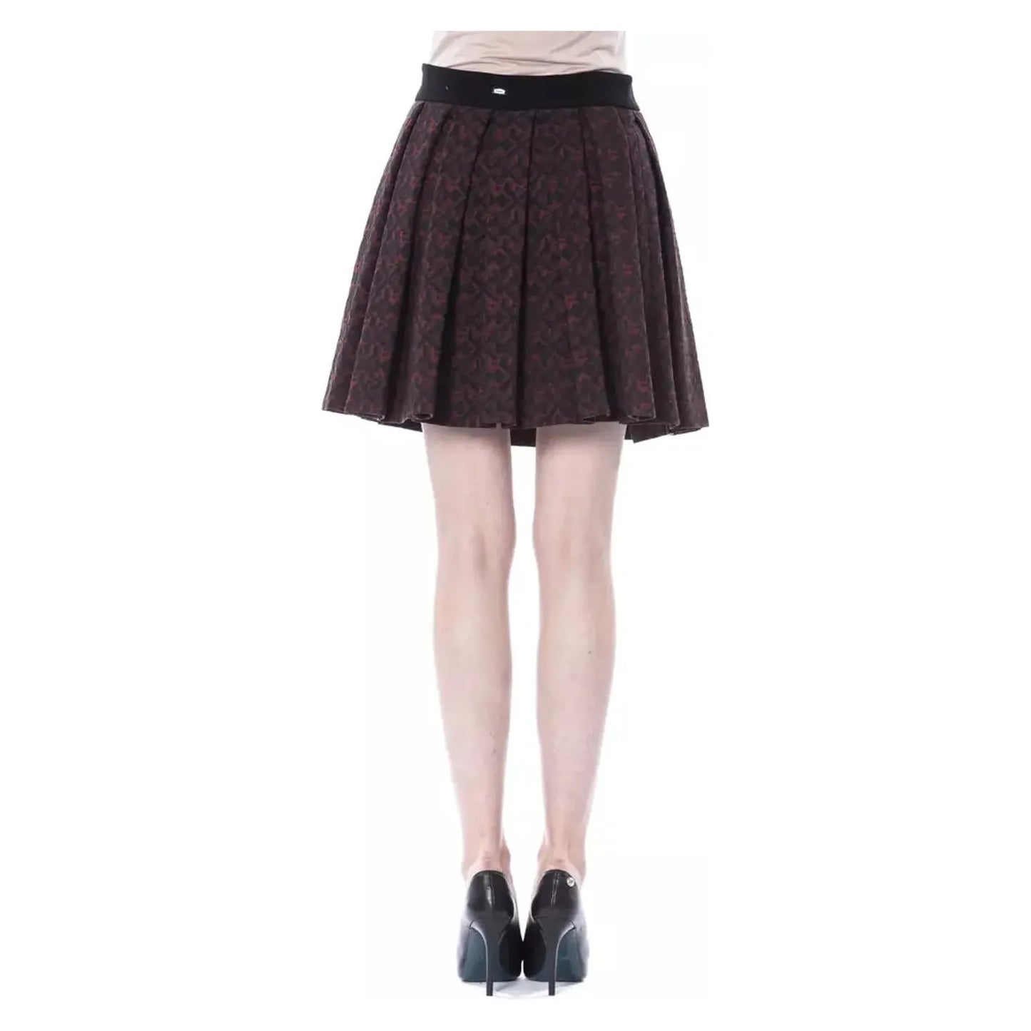 BYBLOS Chic Tulip Brown Skirt - Cotton Blend Elegance WOMAN SKIRTS brown-cotton-skirt