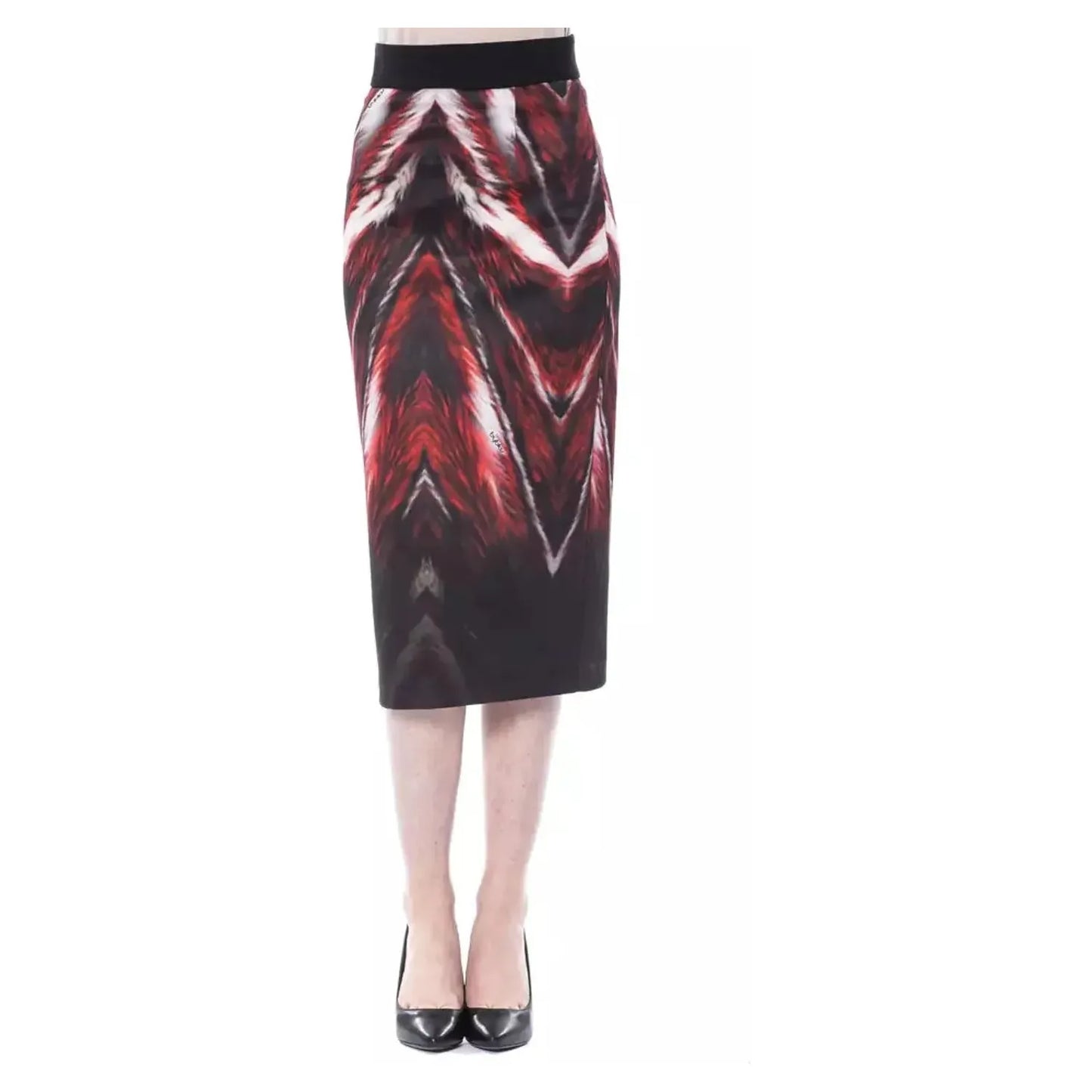 BYBLOS Elegant Multicolor Long Pencil Skirt WOMAN SKIRTS multicolor-polyester-skirt