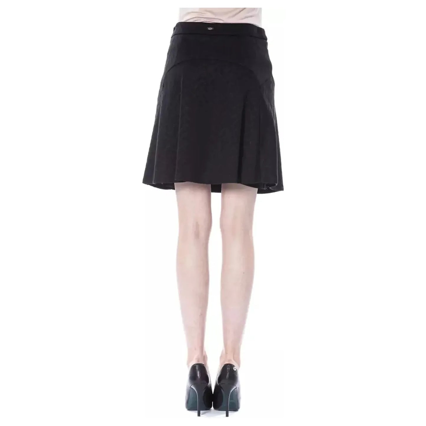 BYBLOS Elegant Black Tube Skirt for Sophisticated Evenings WOMAN SKIRTS black-polyester-skirt-5