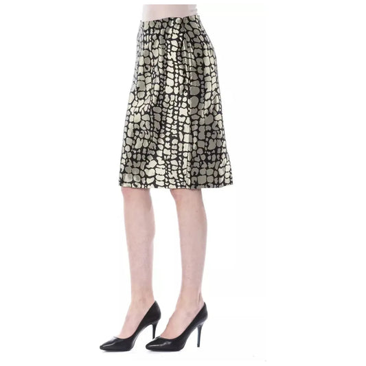 BYBLOS Elegant Gold Tube Short Skirt WOMAN SKIRTS gold-viscose-skirt