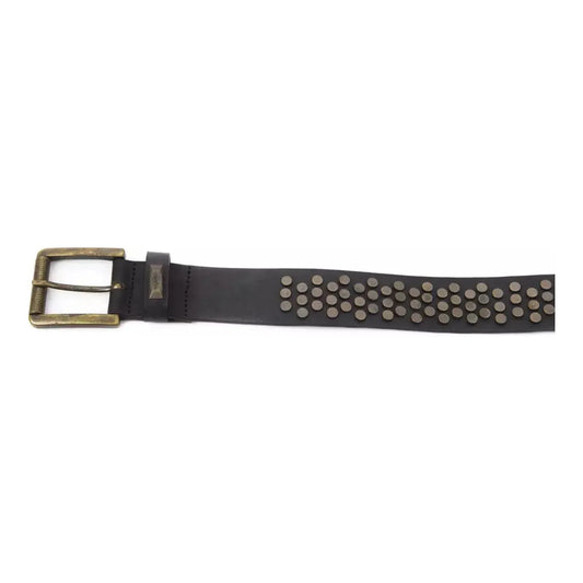 BYBLOS Elegant Black Leather Belt black-belt