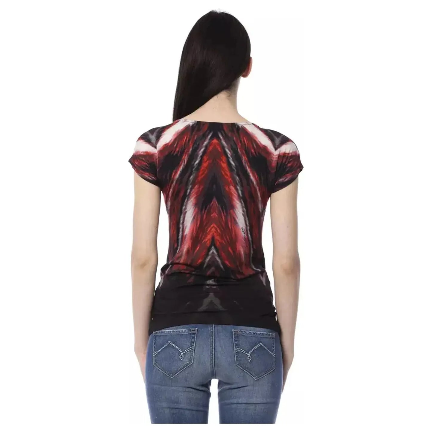 BYBLOS Chic Multicolor Printed Round Neck Tee tops-t-shirt