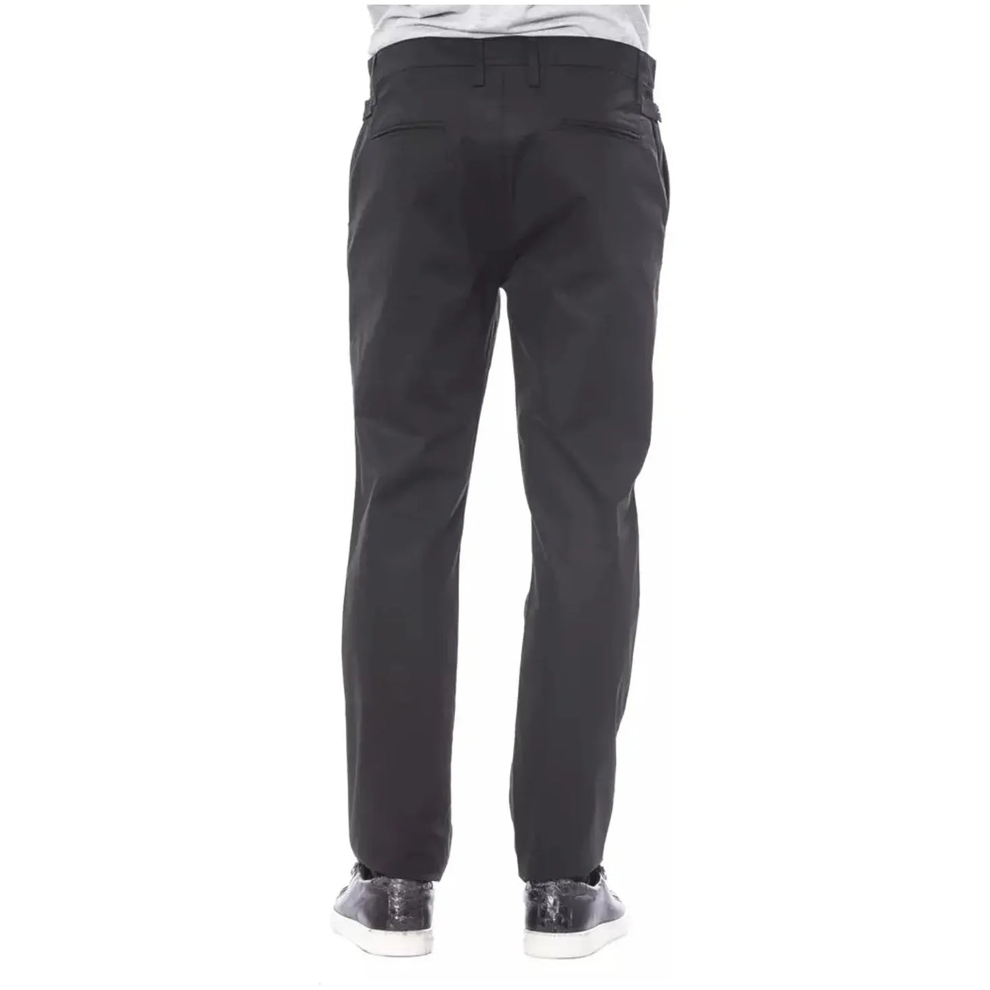 Verri Classic Black Cotton Pants black-cotton-jeans-pant-26