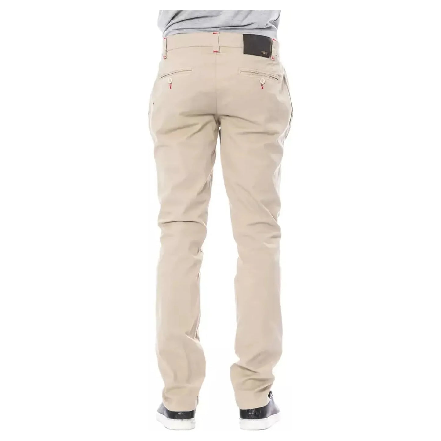 Verri Beige Slim Fit Chino Pants beige-cotton-jeans-pant-14