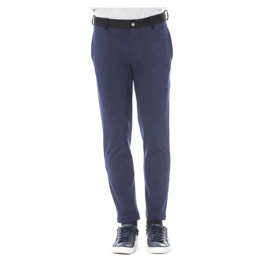 Verri Elegant Slim Fit Blue Trousers Jeans & Pants blu-navy-jeans-pant-3