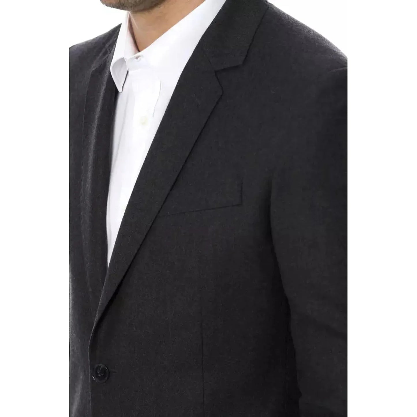 Verri Elegant Gray Wool Men's Blazer vgrigiochiaro-blazer