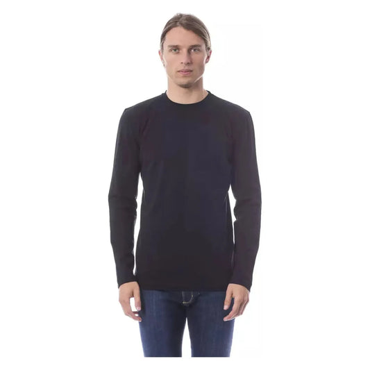 VerriElegant Black Cotton Long Sleeve T-ShirtMcRichard Designer Brands£69.00