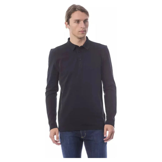 Verri Elegant Embroidered Long Sleeve Polo Shirt vnero-t-shirt-1