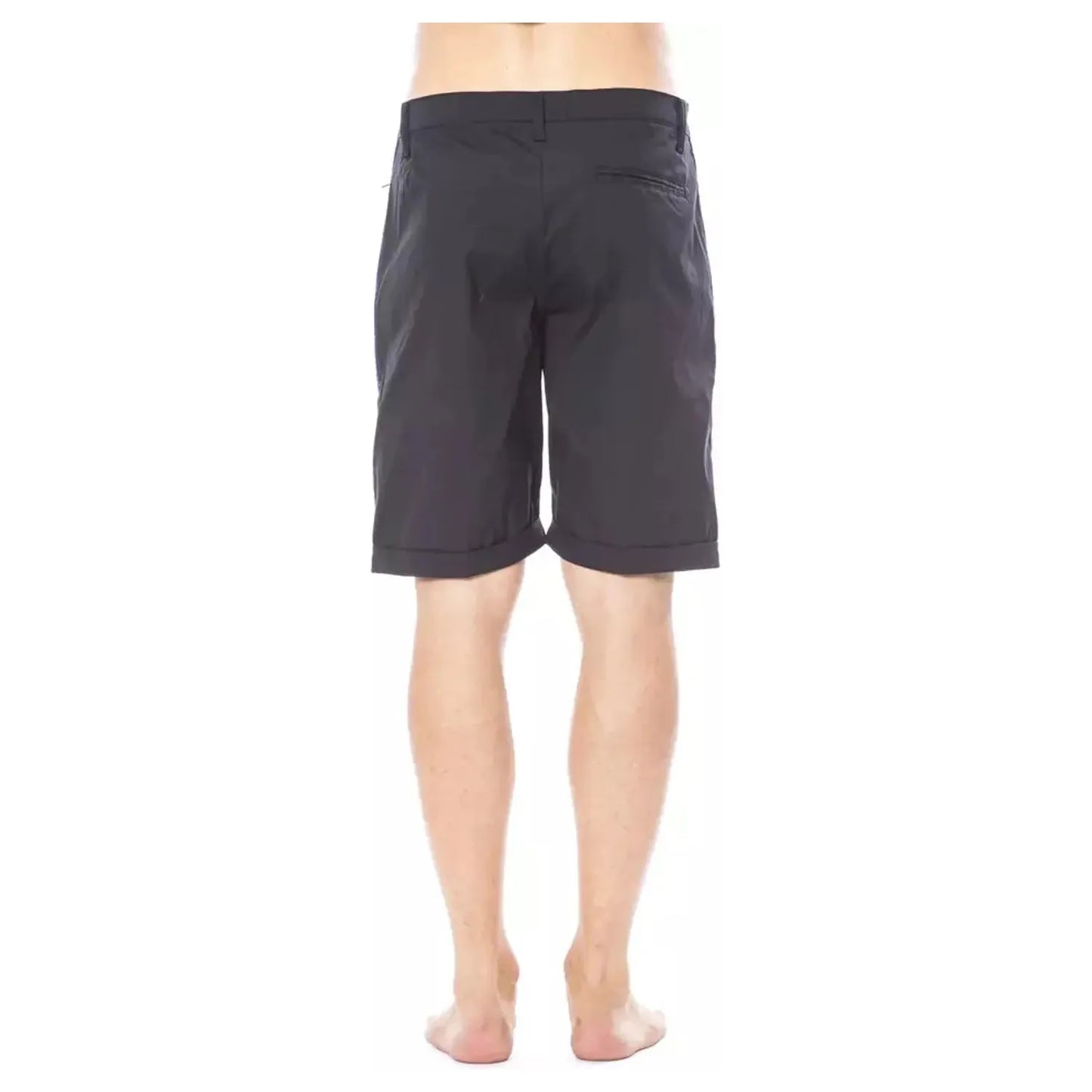 Verri Sleek Black Casual Shorts for Men black-cotton-short-3