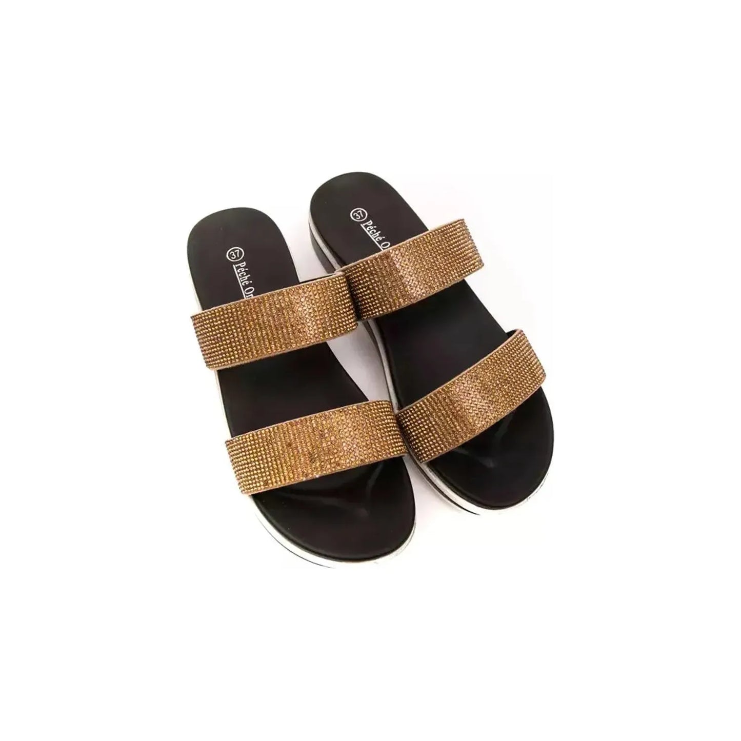 Péché Originel Beige Dual-Strap Rhinestone Sandals WOMAN SANDALS beige-textile-sandal stock_product_image_18722_1233102134-16-8e41ddea-8a6.webp