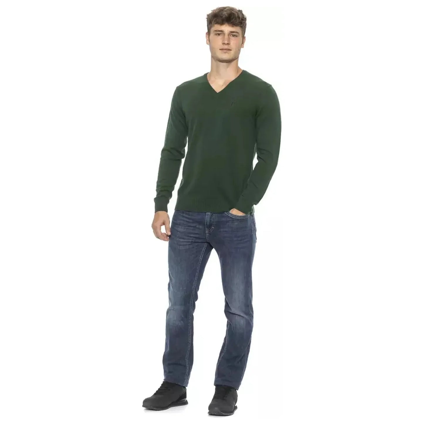 Conte of Florence Elegant Green V-Neck Men's Sweater green-sweater stock_product_image_19451_1483302145-17-91fc573d-3c7.webp