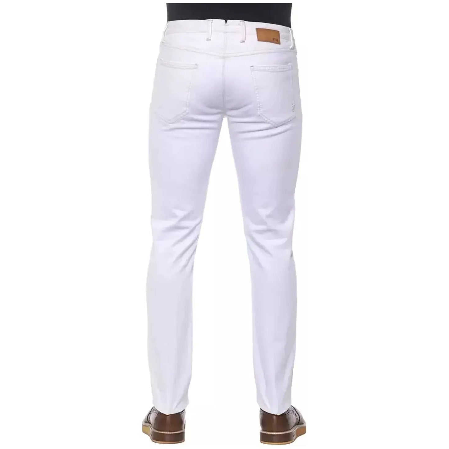 PT Torino Elegant Super Slim White Trousers for Men white-cotton-jeans-pant-14