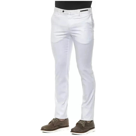 PT Torino Chic Super Slim White Trousers for Men Jeans & Pants white-cotton-jeans-pant-3