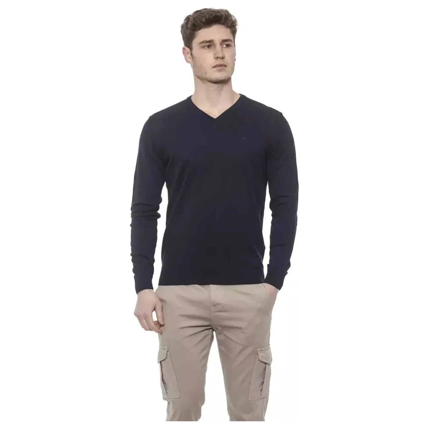 Conte of Florence Elegant V-Neck Cotton Sweater for Men prussianblue-sweater-1 stock_product_image_20335_2101837261-28-22a3ceec-a88.webp