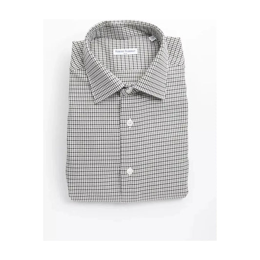 Robert Friedman Beige Medium Slim Collar Cotton Shirt beige-cotton-shirt-5