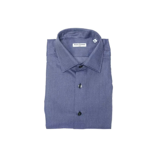 Robert FriedmanElegant Blue Cotton Slim Collar ShirtMcRichard Designer Brands£89.00