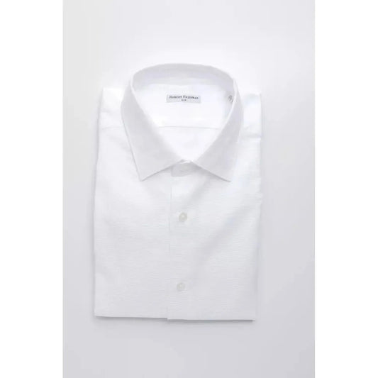 Robert FriedmanElegant White Slim-Fit Cotton ShirtMcRichard Designer Brands£89.00