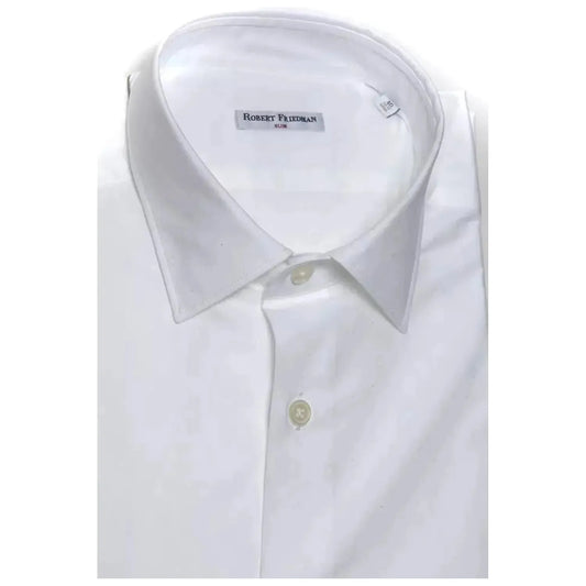 Robert FriedmanElegant White Cotton Slim Shirt for MenMcRichard Designer Brands£89.00