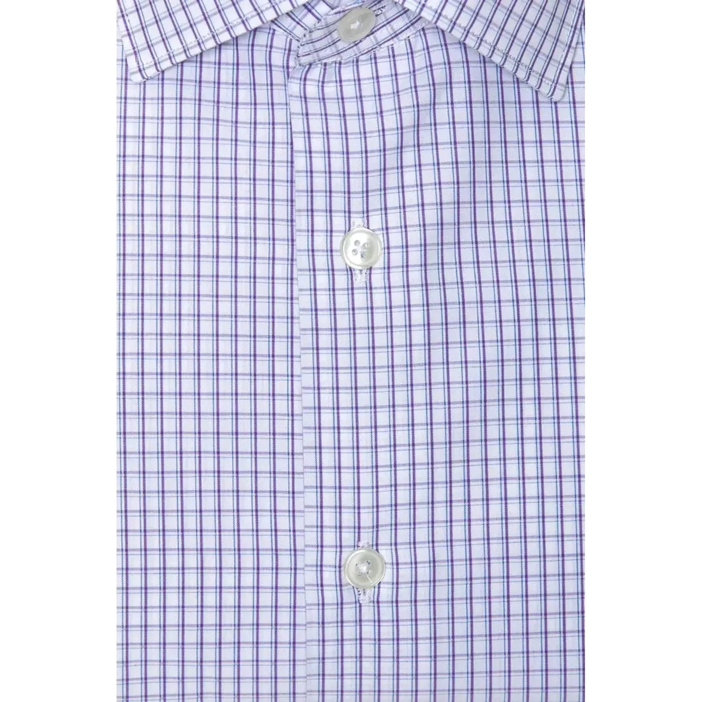 Robert Friedman Elegant Burgundy Cotton Slim Shirt burgundy-cotton-shirt-3