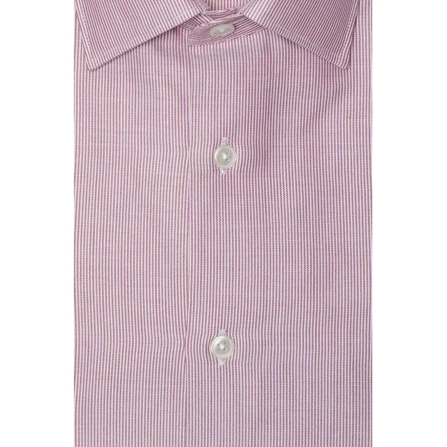 Robert Friedman Chic Pink Cotton Slim Collar Shirt pink-cotton-shirt-4