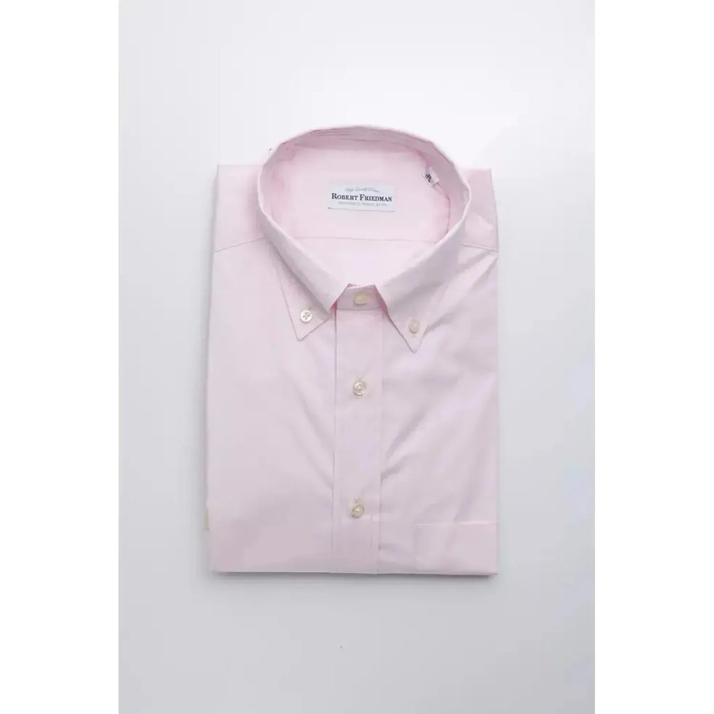Robert Friedman Elegant Pink Cotton Button-Down Shirt pink-cotton-shirt-6 stock_product_image_20444_48412589-25-654a90b6-a75.webp