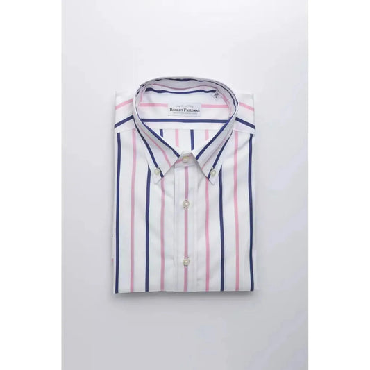 Robert FriedmanElegant White Cotton Button-Down ShirtMcRichard Designer Brands£89.00