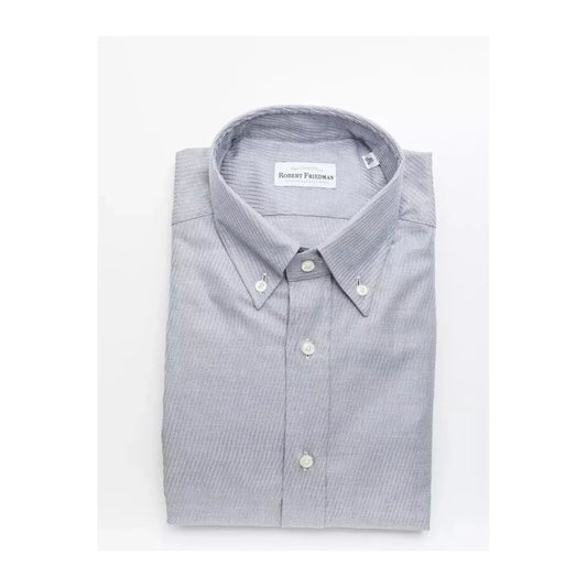 Robert FriedmanBeige Cotton Button-Down Shirt - Timeless EleganceMcRichard Designer Brands£89.00