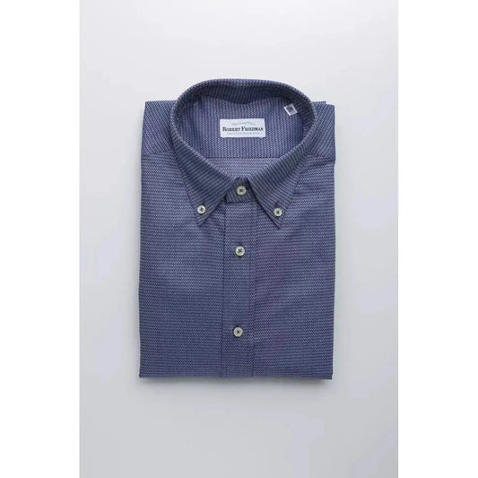 Robert Friedman Elegant Blue Cotton Button Down Shirt blue-cotton-shirt-17 stock_product_image_20455_1623858585-17-1296d962-ebd.webp