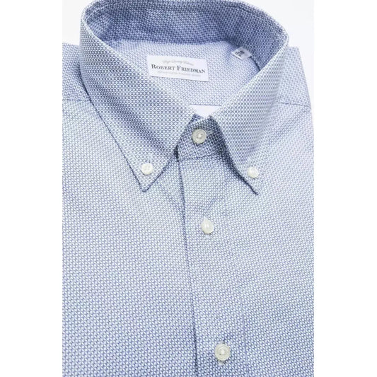 Robert Friedman Elegant Light Blue Cotton Shirt light-blue-cotton-shirt-14